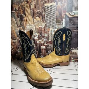 LUCCHESE MEN'S RUDY WESTERN BOOTS - SQUARE TOE 11 2E